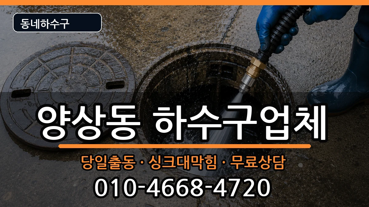 경기안산시상록구양상동 하수구막힘 증상 처리 안내 이미지 2