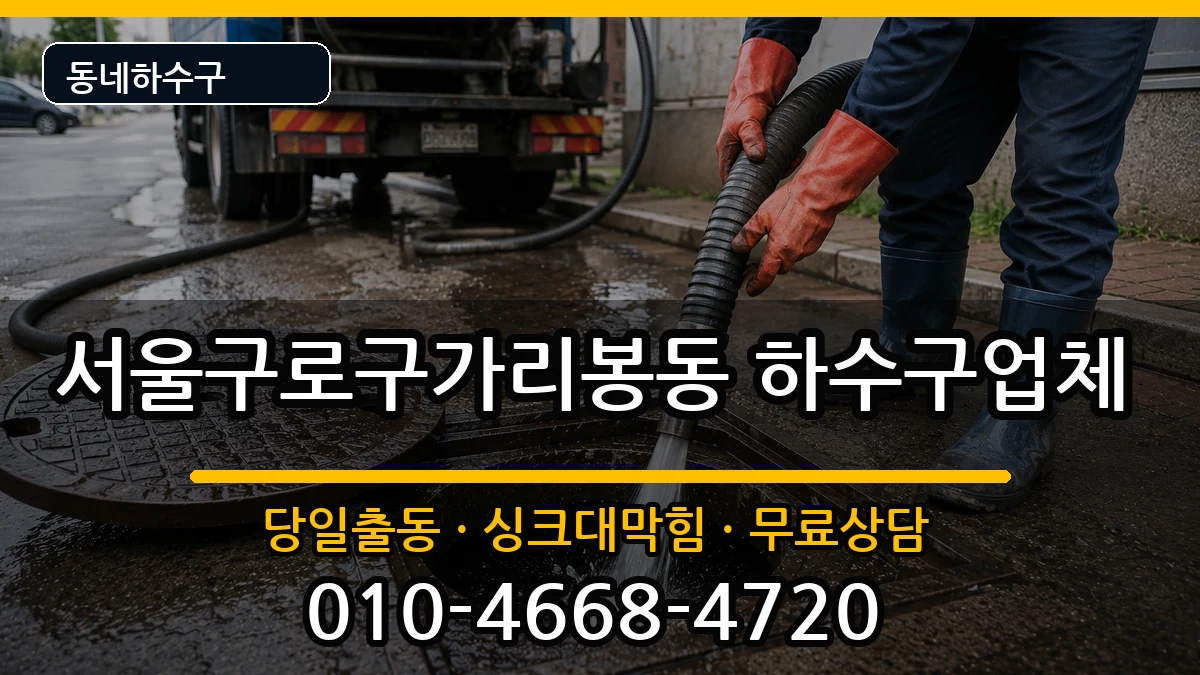 서울구로구가리봉동 하수구막힘 서울구로구가리봉동 하수구막힘 증상 처리 안내 이미지 1