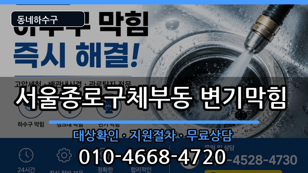 서울종로구체부동 변기막힘 서울종로구체부동 변기막힘 증상 처리 안내 이미지 3
