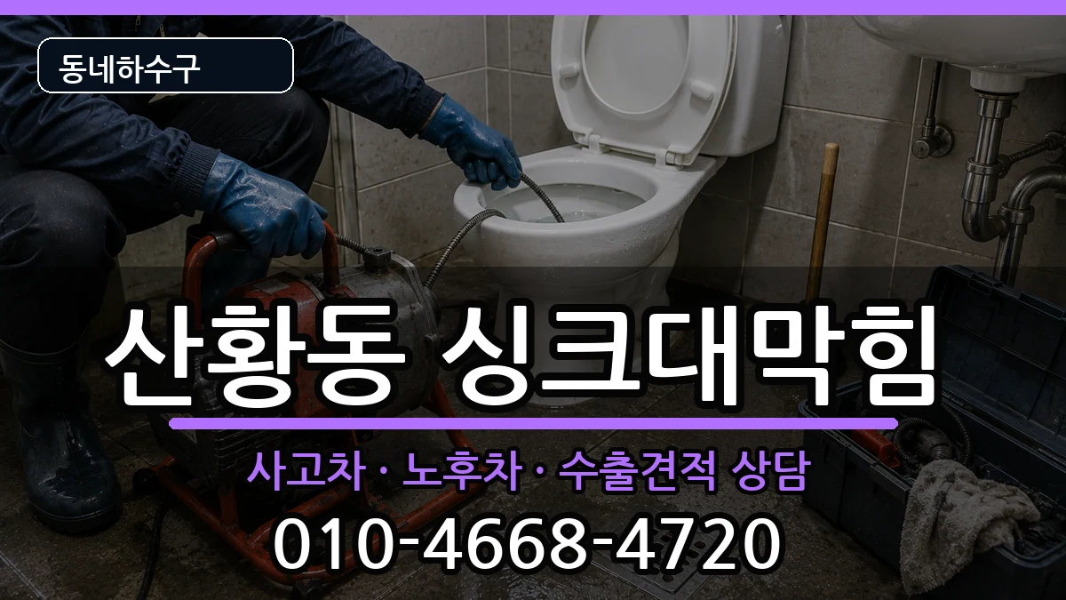 경기고양시일산동구산황동  싱크대막힘 비교형