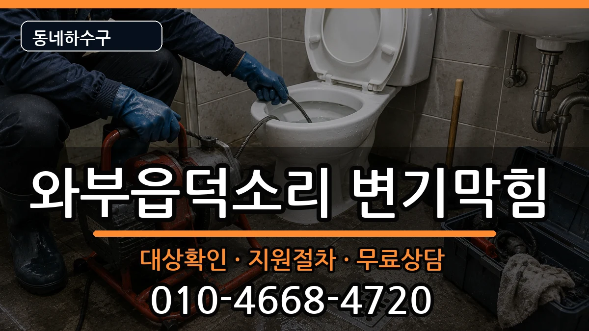 경기남양주시와부읍덕소리  변기막힘 비교형