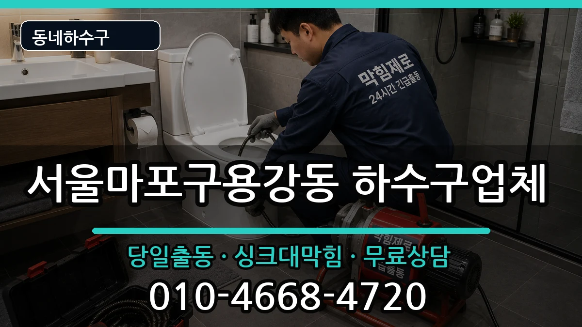 서울마포구용강동 하수구막힘 서울마포구용강동 하수구막힘 증상 처리 안내 이미지 2