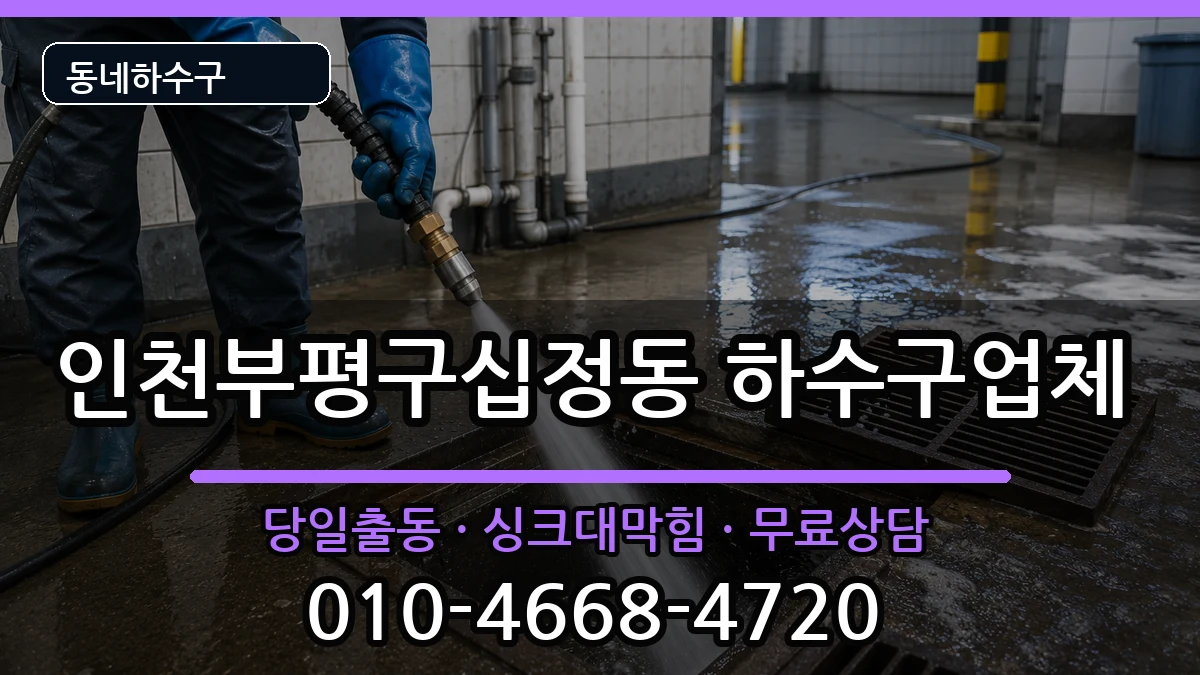 인천부평구십정동  하수구막힘 지역형