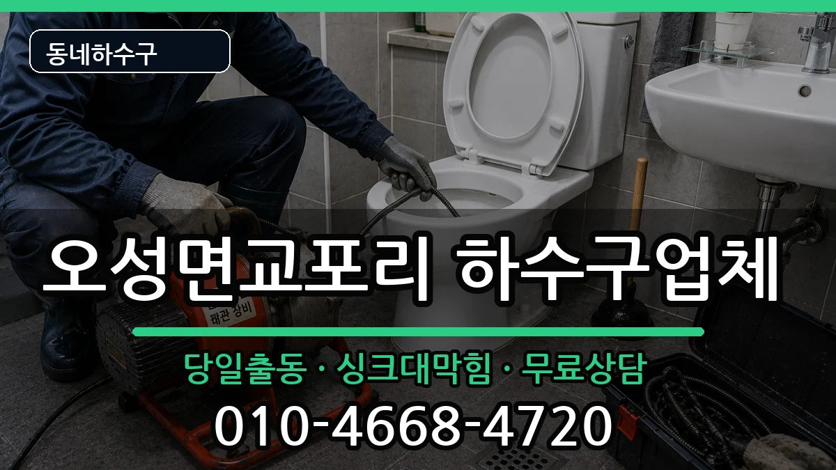 경기평택시오성면교포리  하수구막힘 비교형