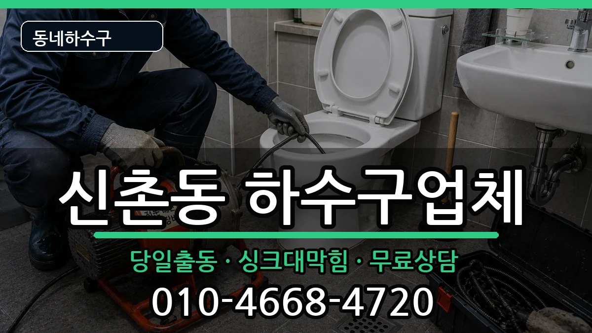 경기안양시동안구신촌동 하수구막힘 증상 처리 안내 이미지 1