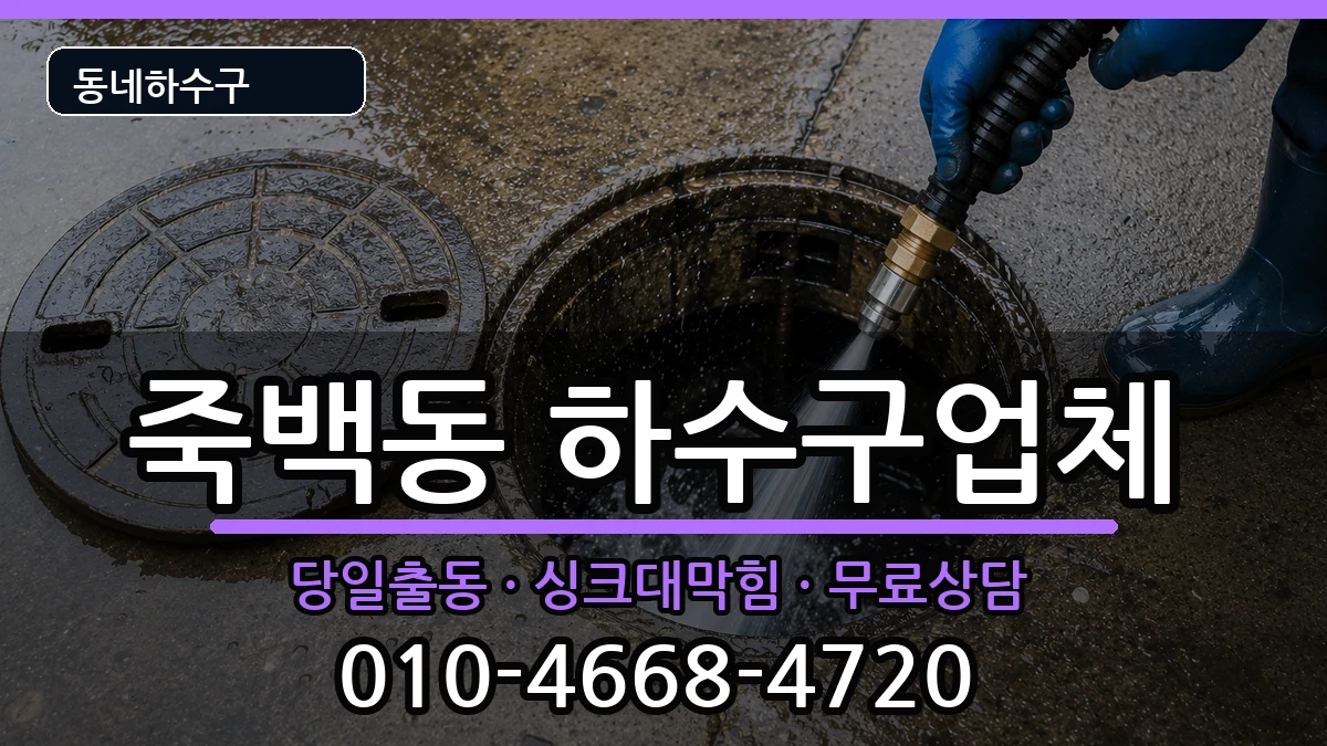 경기평택시죽백동 하수구막힘 경기평택시죽백동 하수구막힘 증상 처리 안내 이미지 1