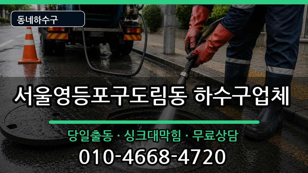 서울영등포구도림동  하수구막힘 질문형