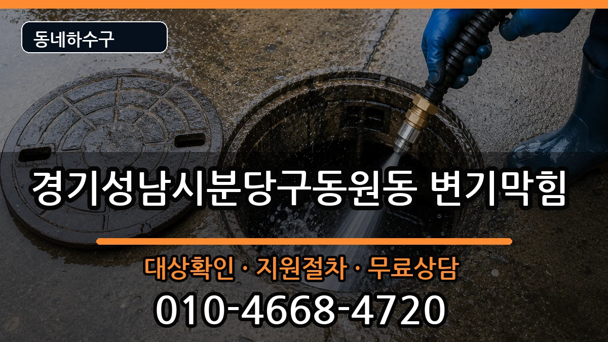 경기성남시분당구동원동 변기막힘 경기성남시분당구동원동 변기막힘 증상 처리 안내 이미지 1