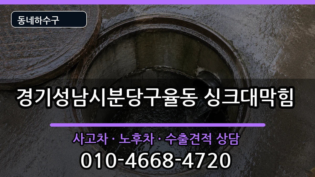 경기성남시분당구율동  싱크대막힘 FAQ형