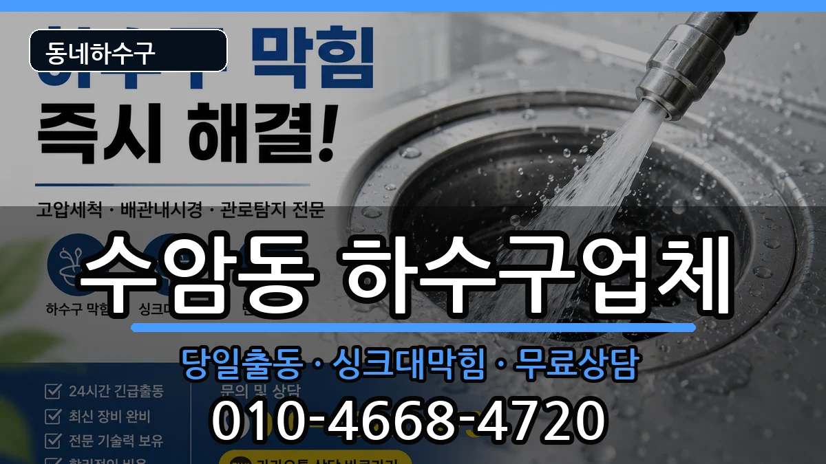 경기안산시상록구수암동 하수구막힘 경기안산시상록구수암동 하수구막힘 증상 처리 안내 이미지 3