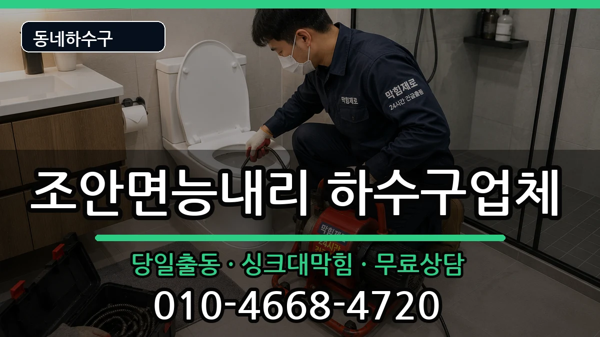 경기남양주시조안면능내리  하수구막힘 사례형