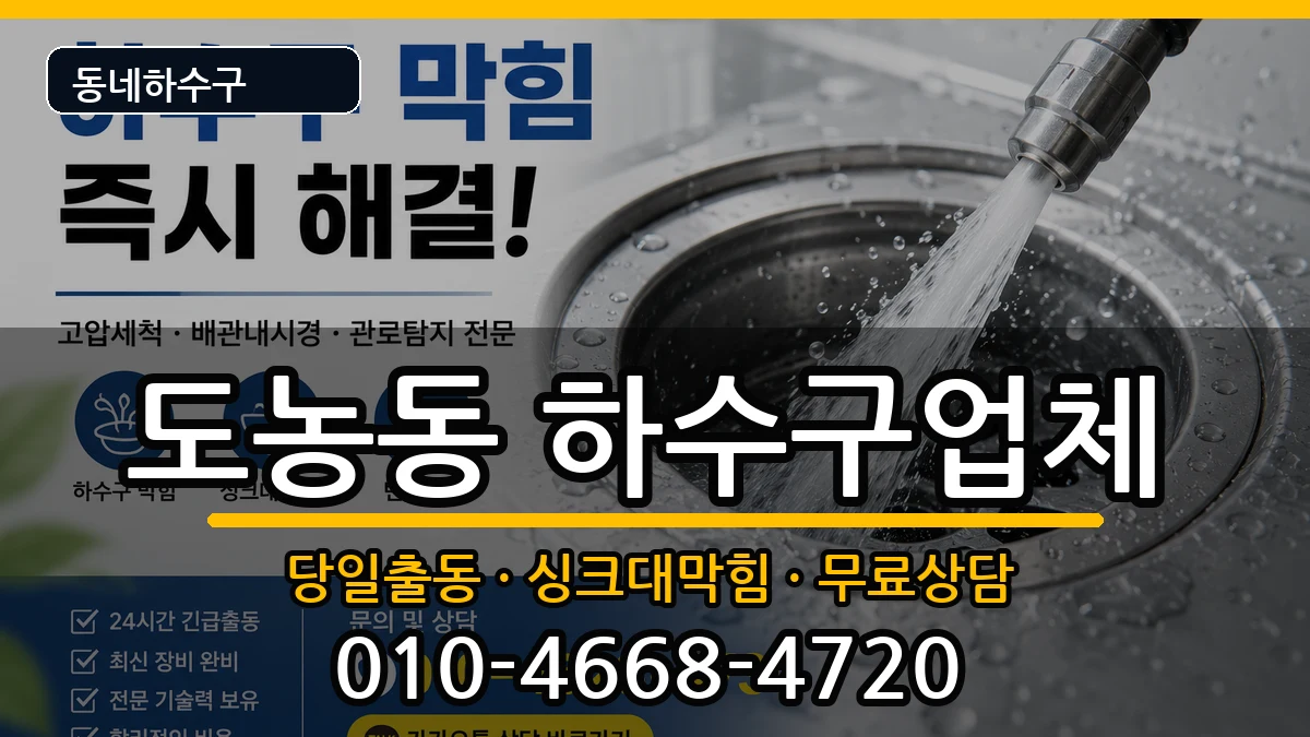 경기남양주시도농동  하수구막힘 지역형