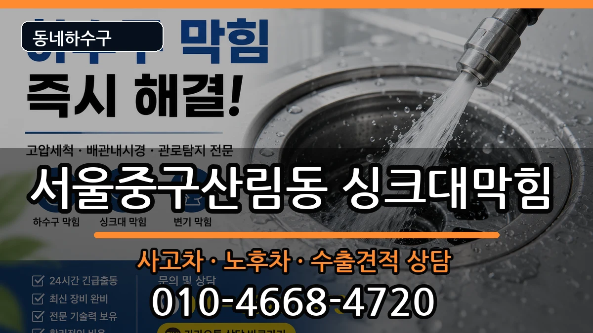 서울중구산림동 싱크대막힘 서울중구산림동 싱크대막힘 증상 처리 안내 이미지 2