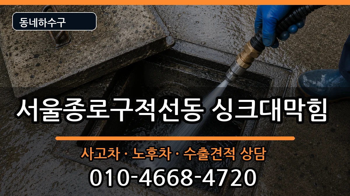 서울종로구적선동 싱크대막힘 서울종로구적선동 싱크대막힘 증상 처리 안내 이미지 1
