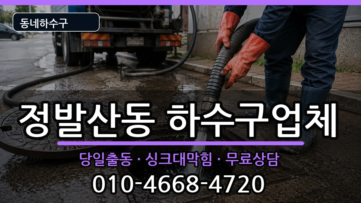 경기고양시일산동구정발산동 하수구막힘 경기고양시일산동구정발산동 하수구막힘 증상 처리 안내 이미지 1