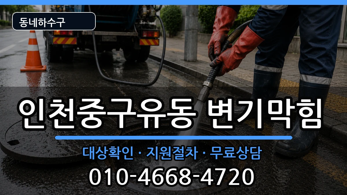 인천중구유동  변기막힘 질문형