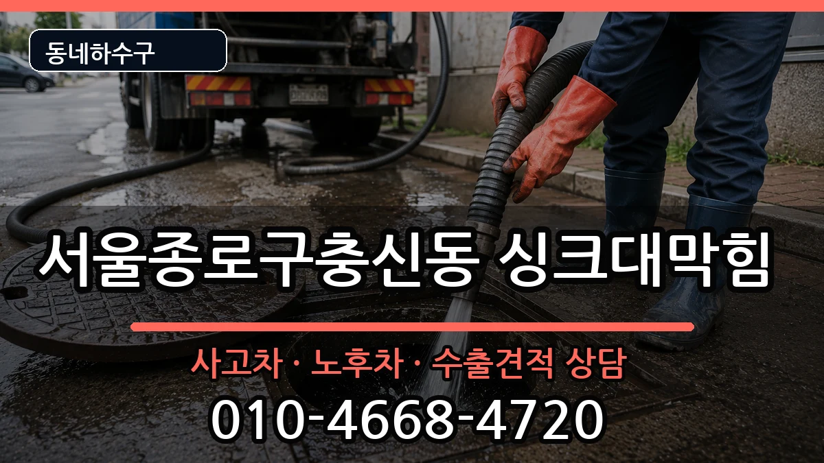 서울종로구충신동 싱크대막힘 서울종로구충신동 싱크대막힘 증상 처리 안내 이미지 2