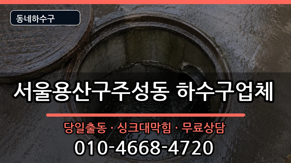 서울용산구주성동 하수구막힘 서울용산구주성동 하수구막힘 증상 처리 안내 이미지 1