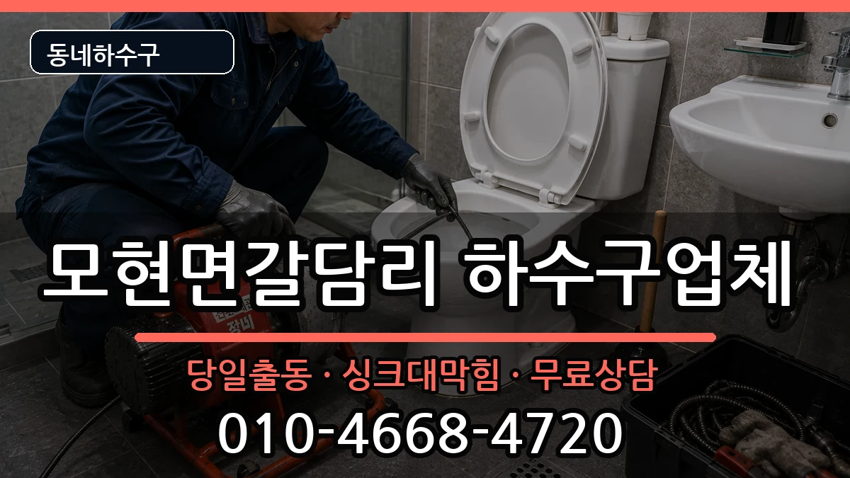 경기용인시처인구모현면갈담리  하수구막힘 사례형