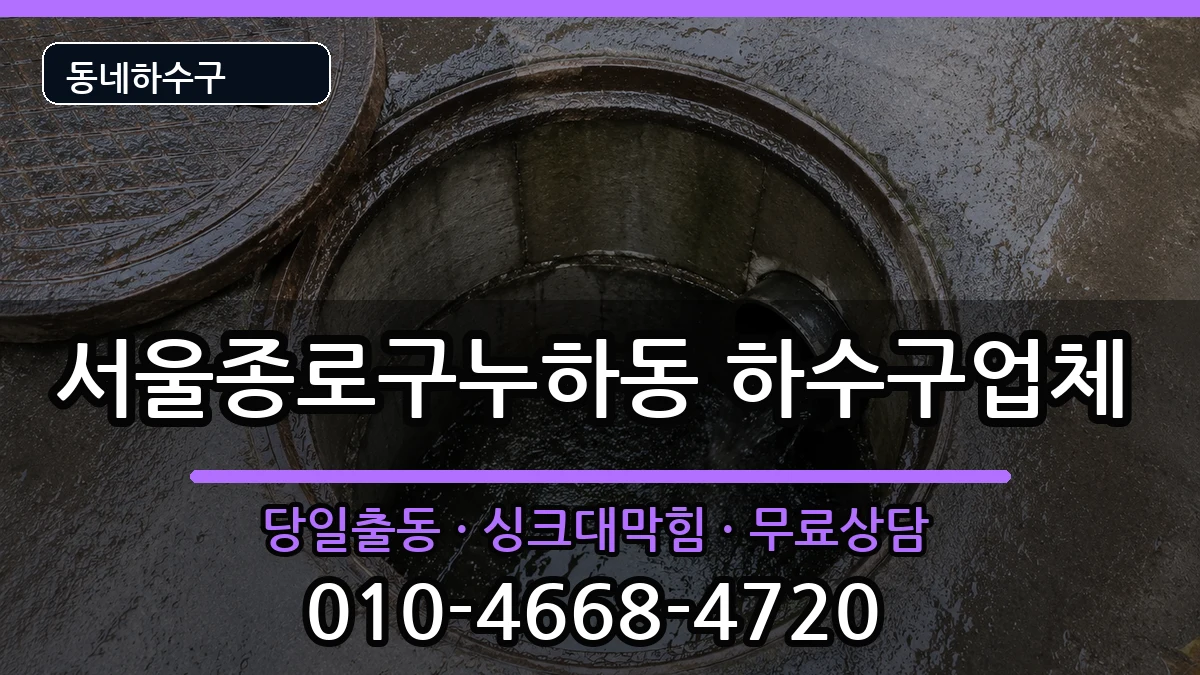 서울종로구누하동  하수구막힘 FAQ형