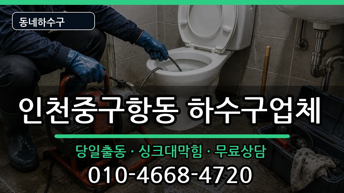 인천중구항동  하수구막힘 비교형