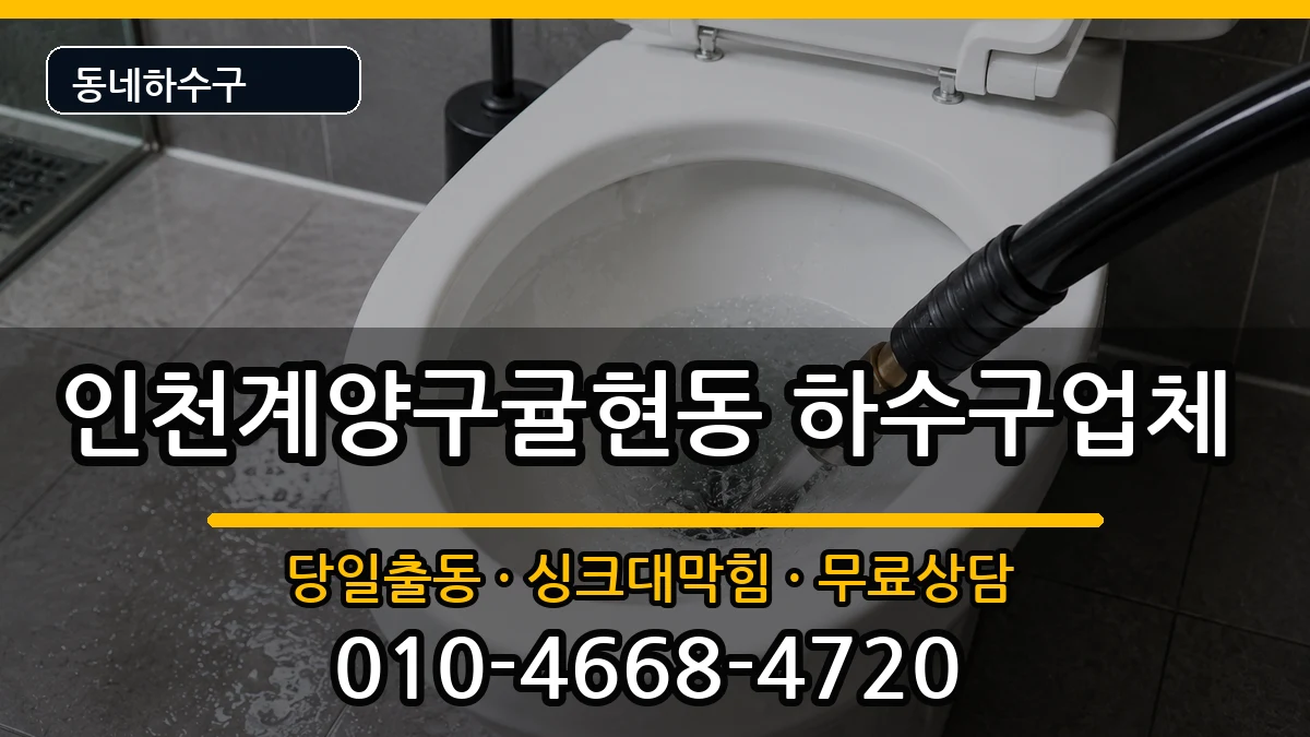 인천계양구귤현동 하수구막힘 인천계양구귤현동 하수구막힘 증상 처리 안내 이미지 2