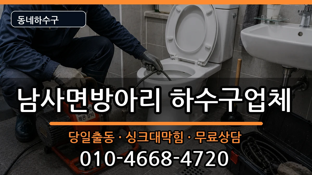 경기용인시처인구남사면방아리 하수구막힘 증상 처리 안내 이미지 3