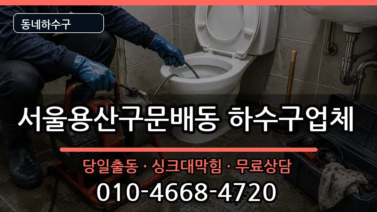 서울용산구문배동  하수구막힘 비교형
