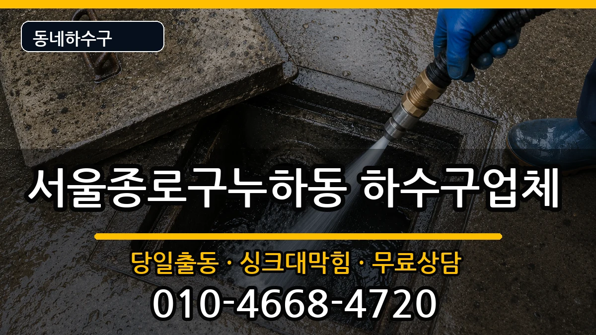 서울종로구누하동  하수구막힘 주의사항형