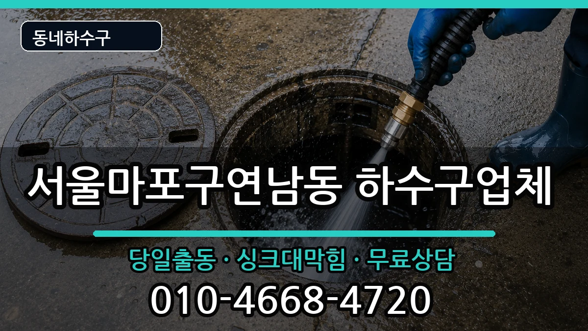 서울마포구연남동 하수구막힘 서울마포구연남동 하수구막힘 증상 처리 안내 이미지 2
