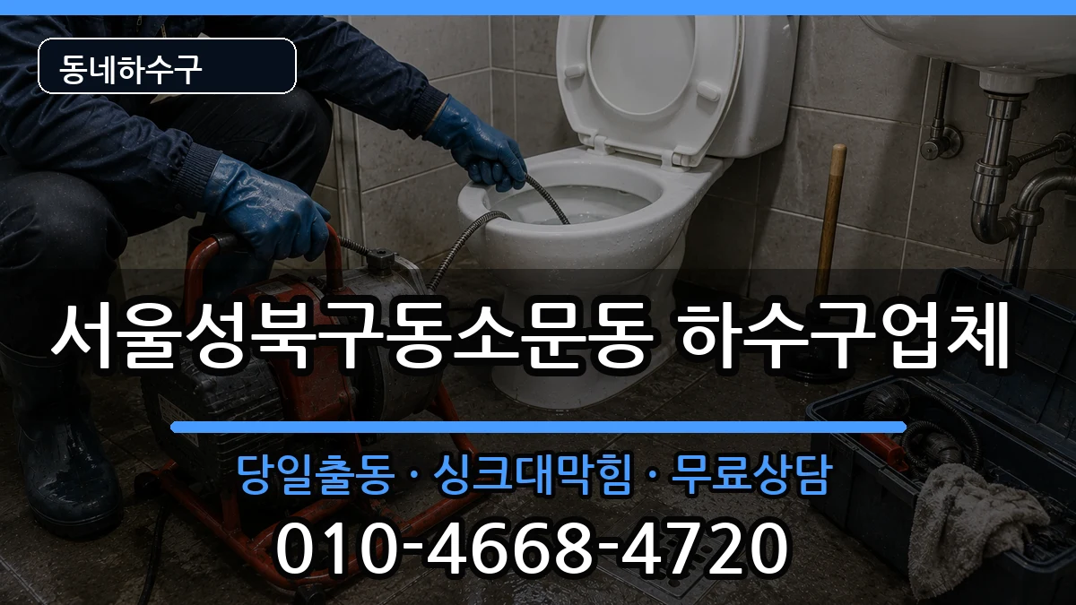 서울성북구동소문동 하수구막힘 서울성북구동소문동 하수구막힘 증상 처리 안내 이미지 1