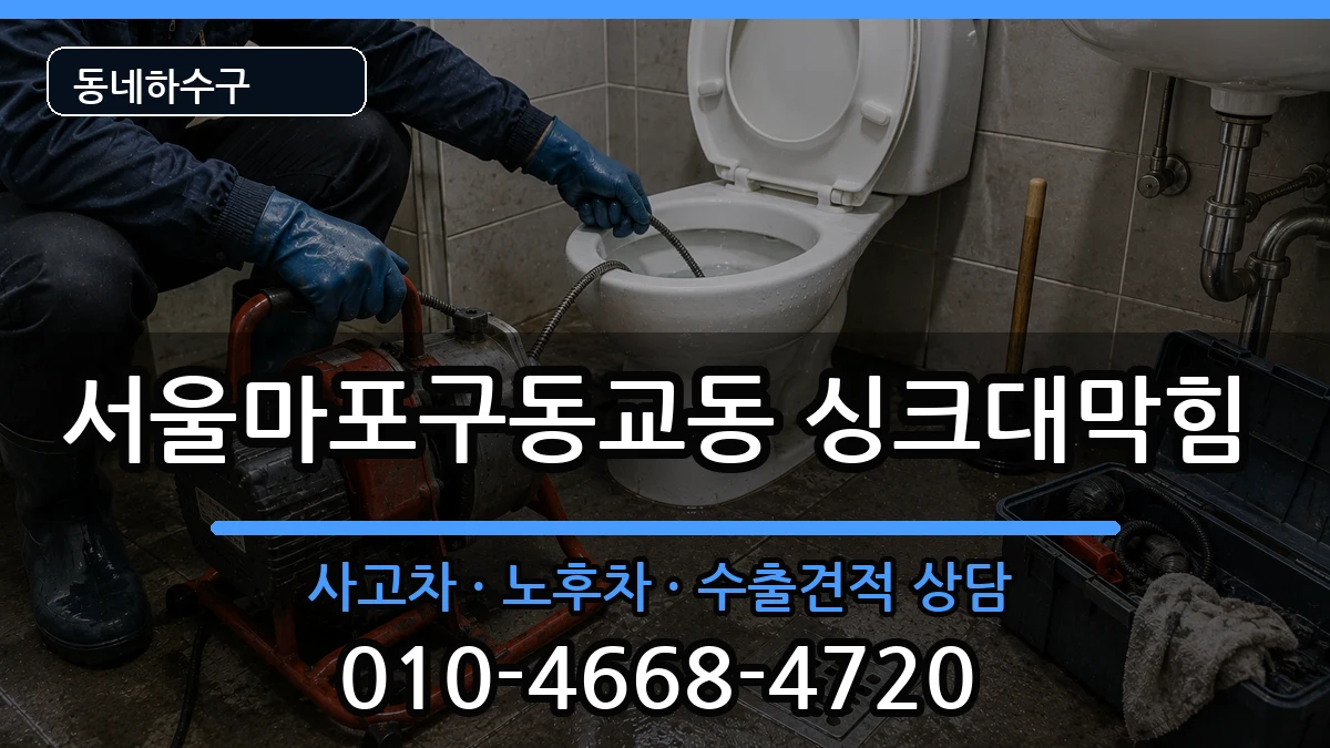 서울마포구동교동  싱크대막힘 비교형