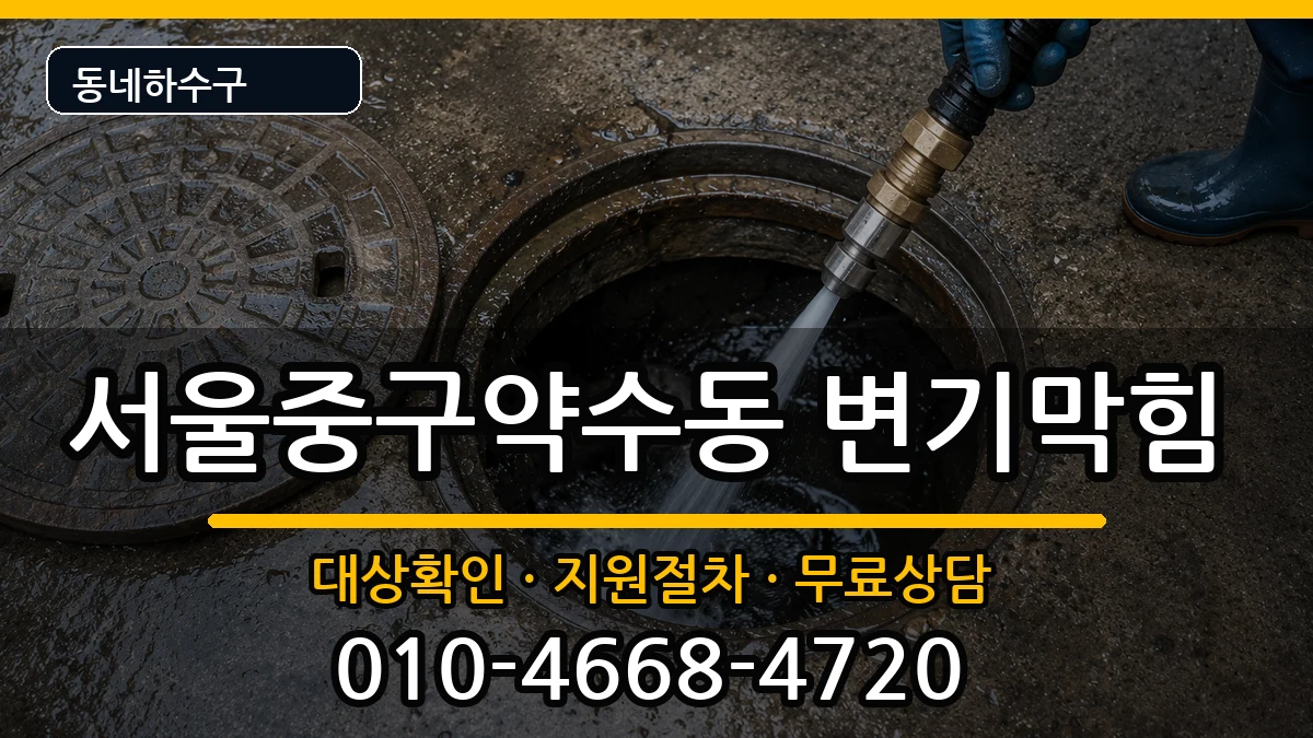 서울중구약수동 변기막힘 증상 처리 안내 이미지 3