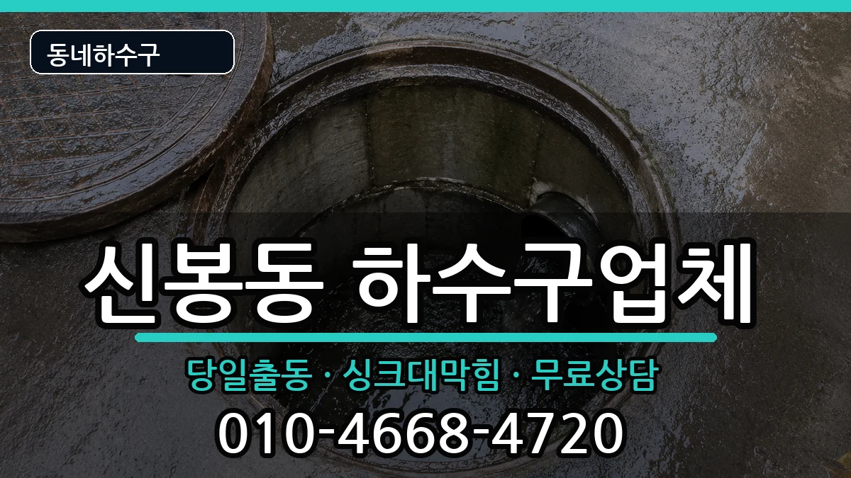 경기용인시수지구신봉동 하수구막힘 증상 처리 안내 이미지 2