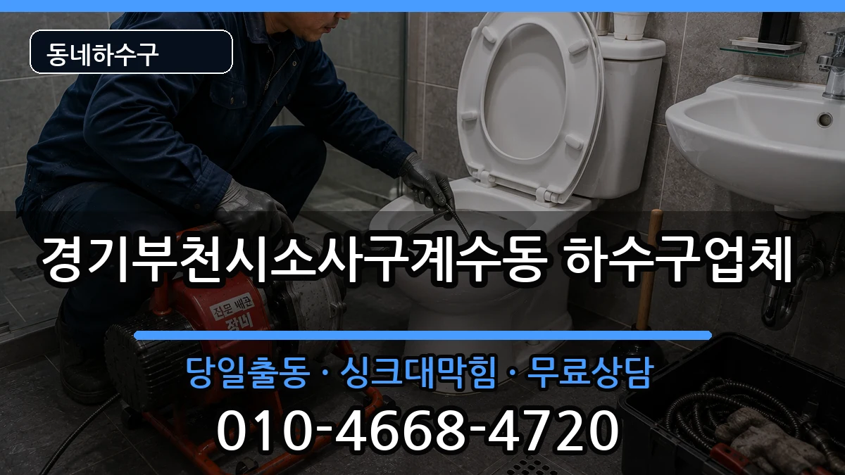 경기부천시소사구계수동  하수구막힘 사례형