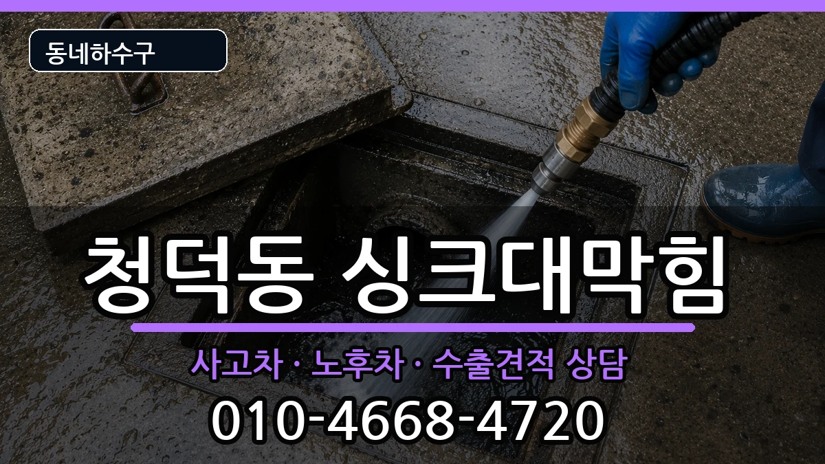 경기용인시기흥구청덕동 싱크대막힘 증상 처리 안내 이미지 2