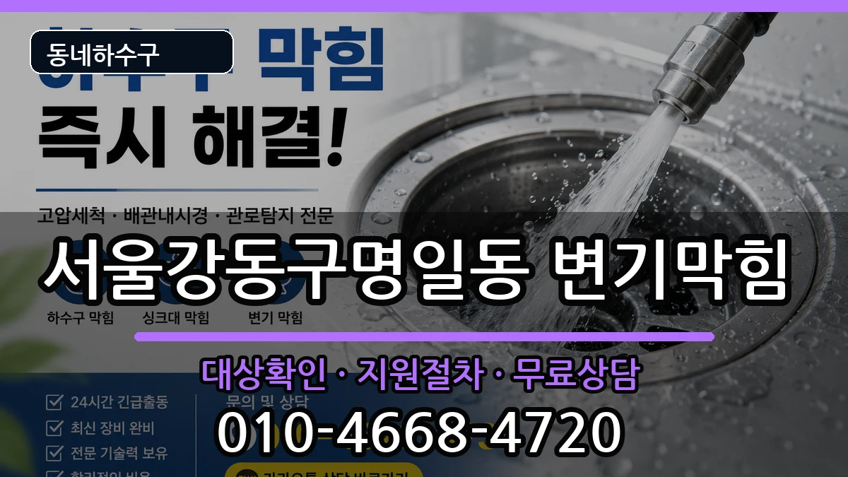 서울강동구명일동 변기막힘 서울강동구명일동 변기막힘 증상 처리 안내 이미지 2