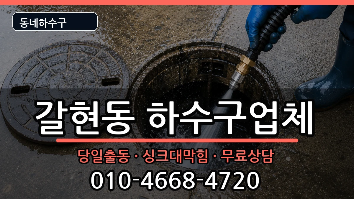 경기과천시갈현동 하수구막힘 경기과천시갈현동 하수구막힘 증상 처리 안내 이미지 1