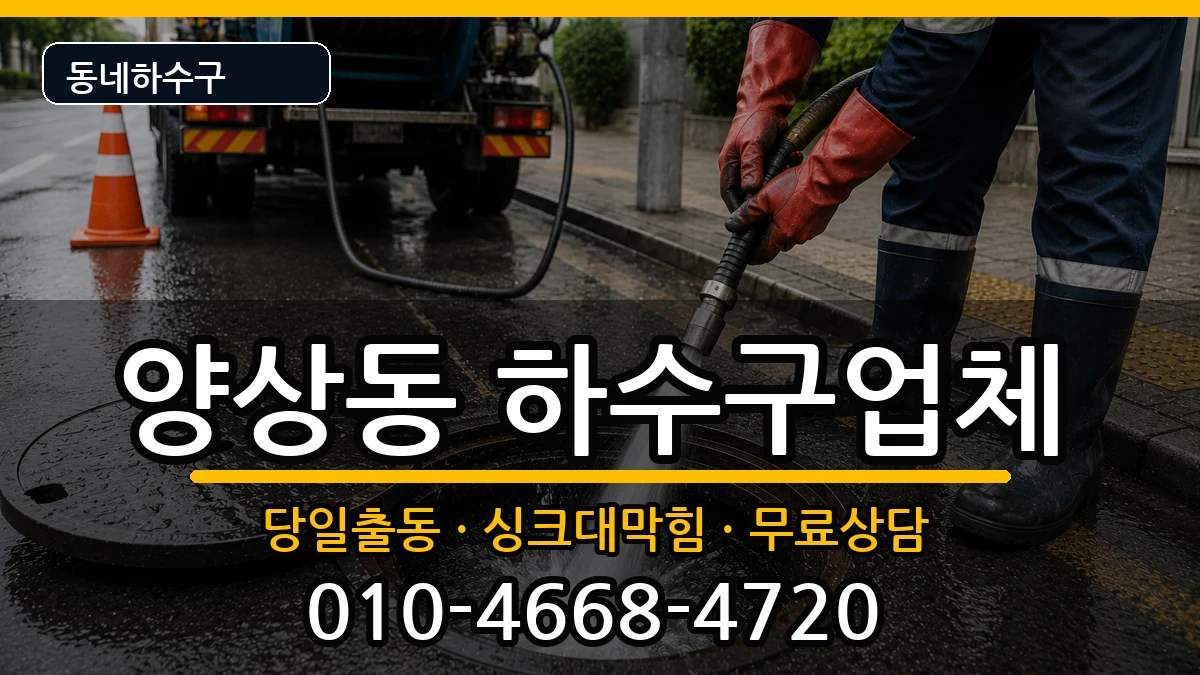 경기안산시상록구양상동 하수구막힘 증상 처리 안내 이미지 3