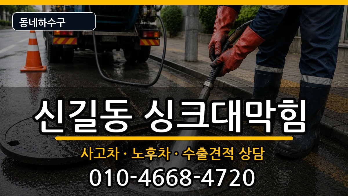 경기안산시단원구신길동  싱크대막힘 질문형
