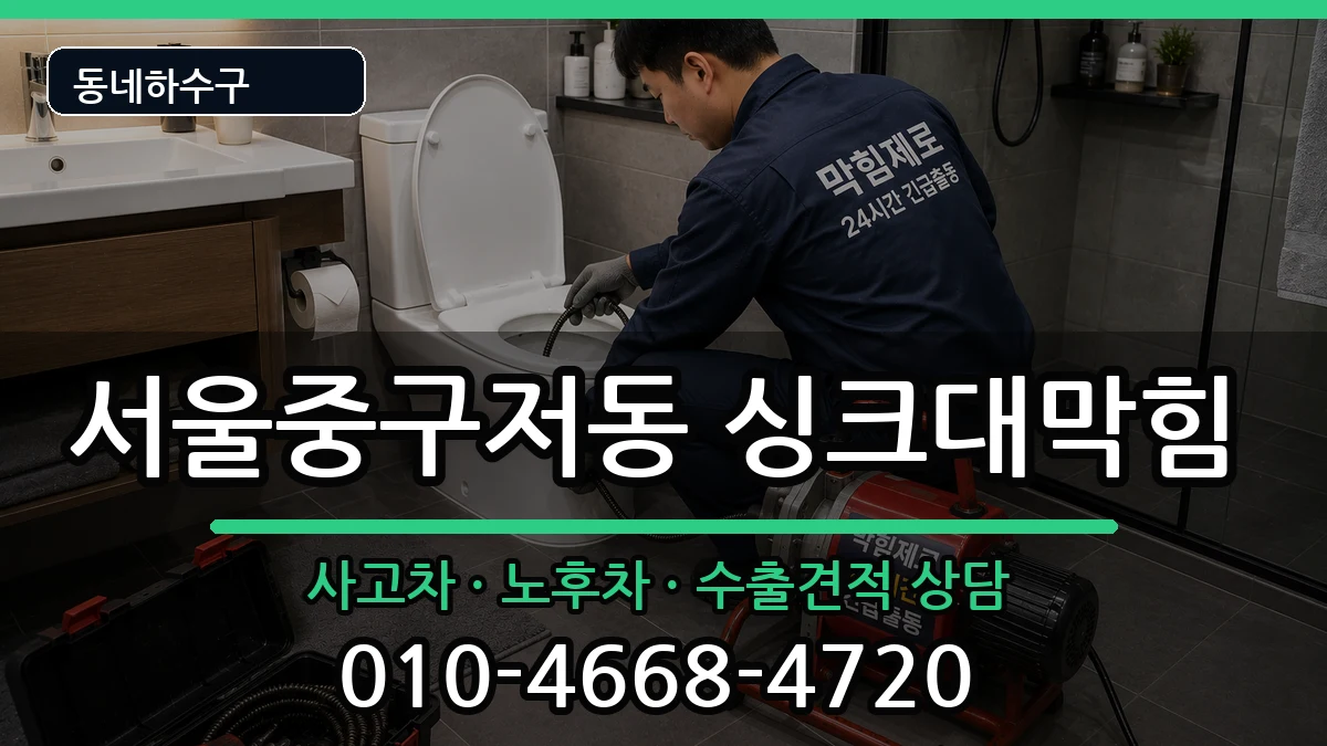 서울중구저동 싱크대막힘 서울중구저동 싱크대막힘 증상 처리 안내 이미지 1