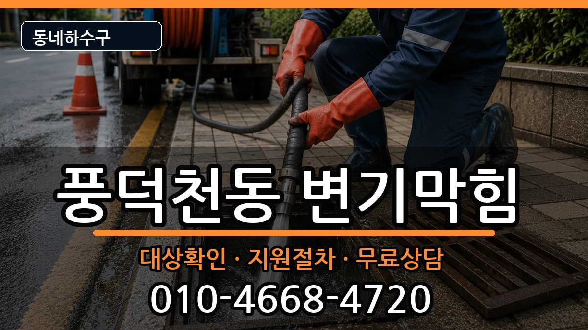 경기용인시수지구풍덕천동  변기막힘 질문형