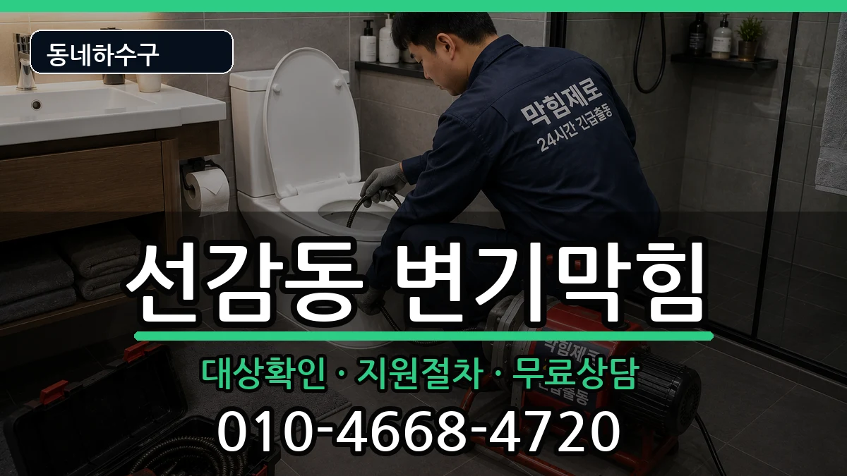 경기안산시단원구선감동 변기막힘 증상 처리 안내 이미지 1