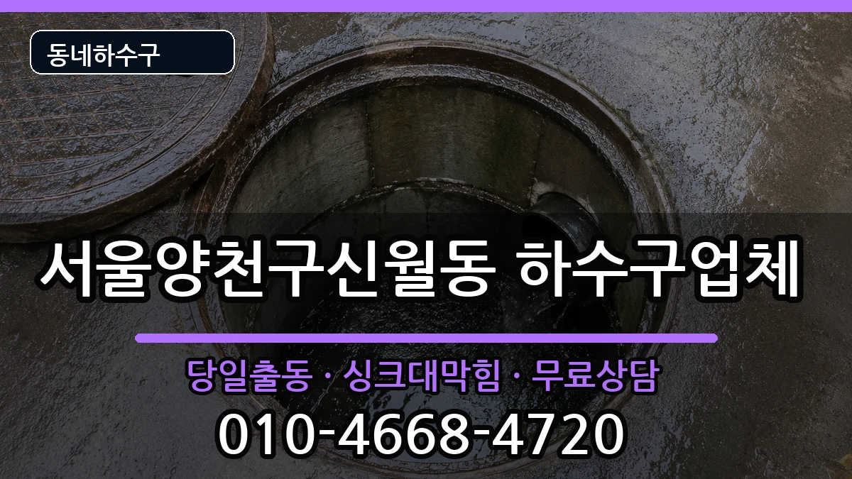 서울양천구신월동 하수구막힘 서울양천구신월동 하수구막힘 증상 처리 안내 이미지 2