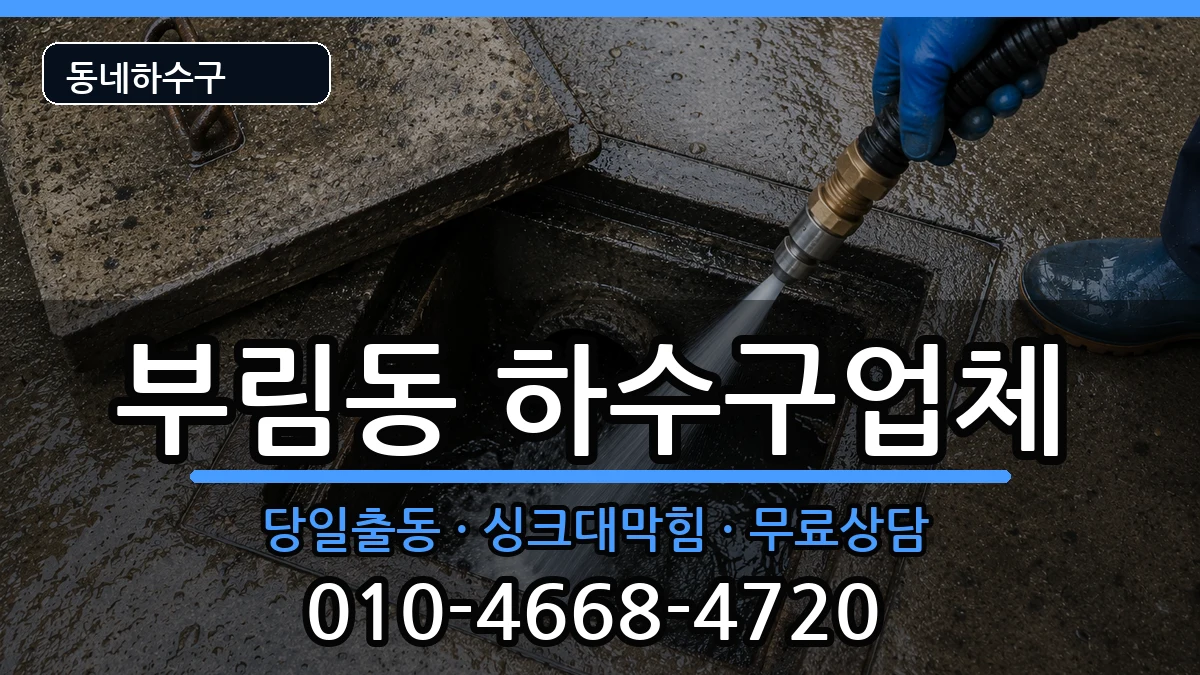 경기안양시동안구부림동 하수구막힘 증상 처리 안내 이미지 1