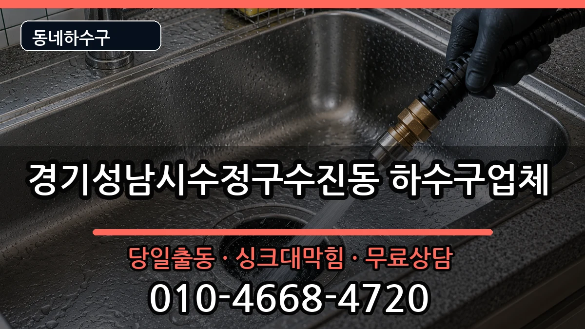 경기성남시수정구수진동 하수구막힘 증상 처리 안내 이미지 1
