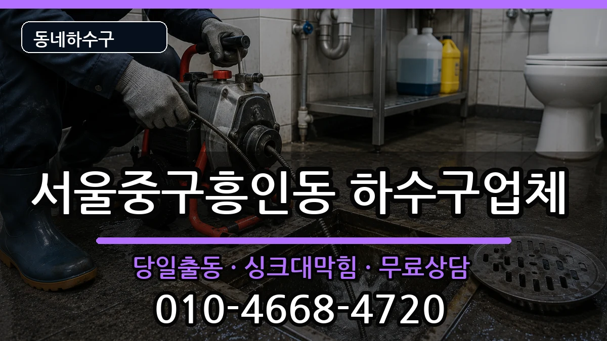 서울중구흥인동  하수구막힘 정보형