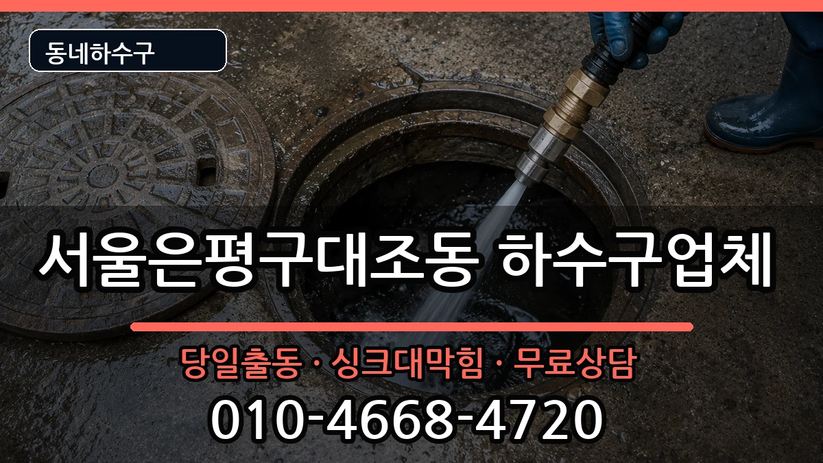 서울은평구대조동  하수구막힘 주의사항형