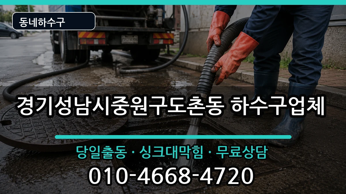 경기성남시중원구도촌동 하수구막힘 경기성남시중원구도촌동 하수구막힘 증상 처리 안내 이미지 2