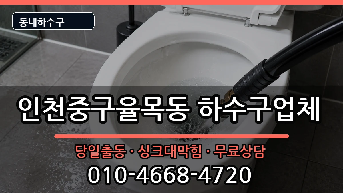 인천중구율목동 하수구막힘 인천중구율목동 하수구막힘 증상 처리 안내 이미지 3